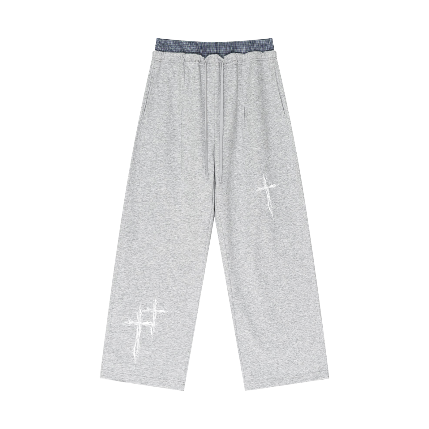 Cross Contrast Waist Pants