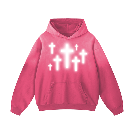 Illuminated by Christ Sunfaded Oversized Hoodie