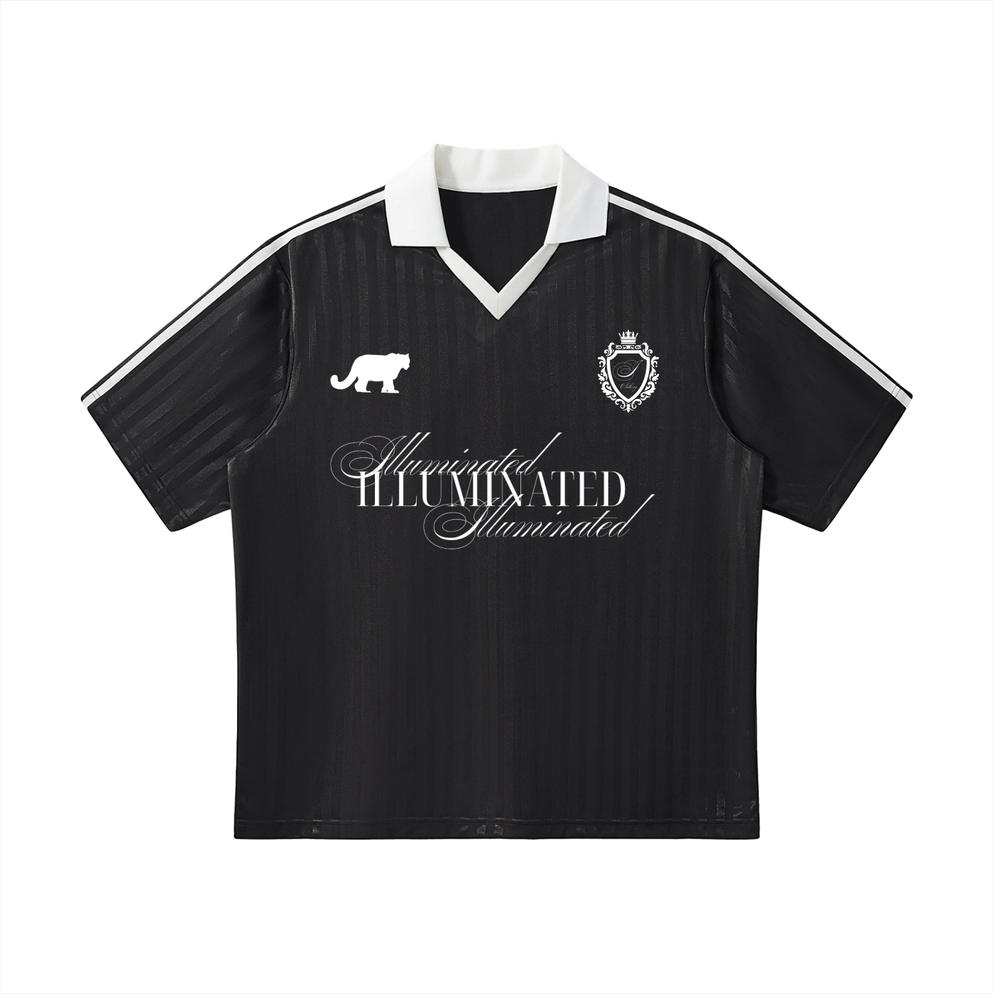 Contrast Collar Striped Soccer Jersey