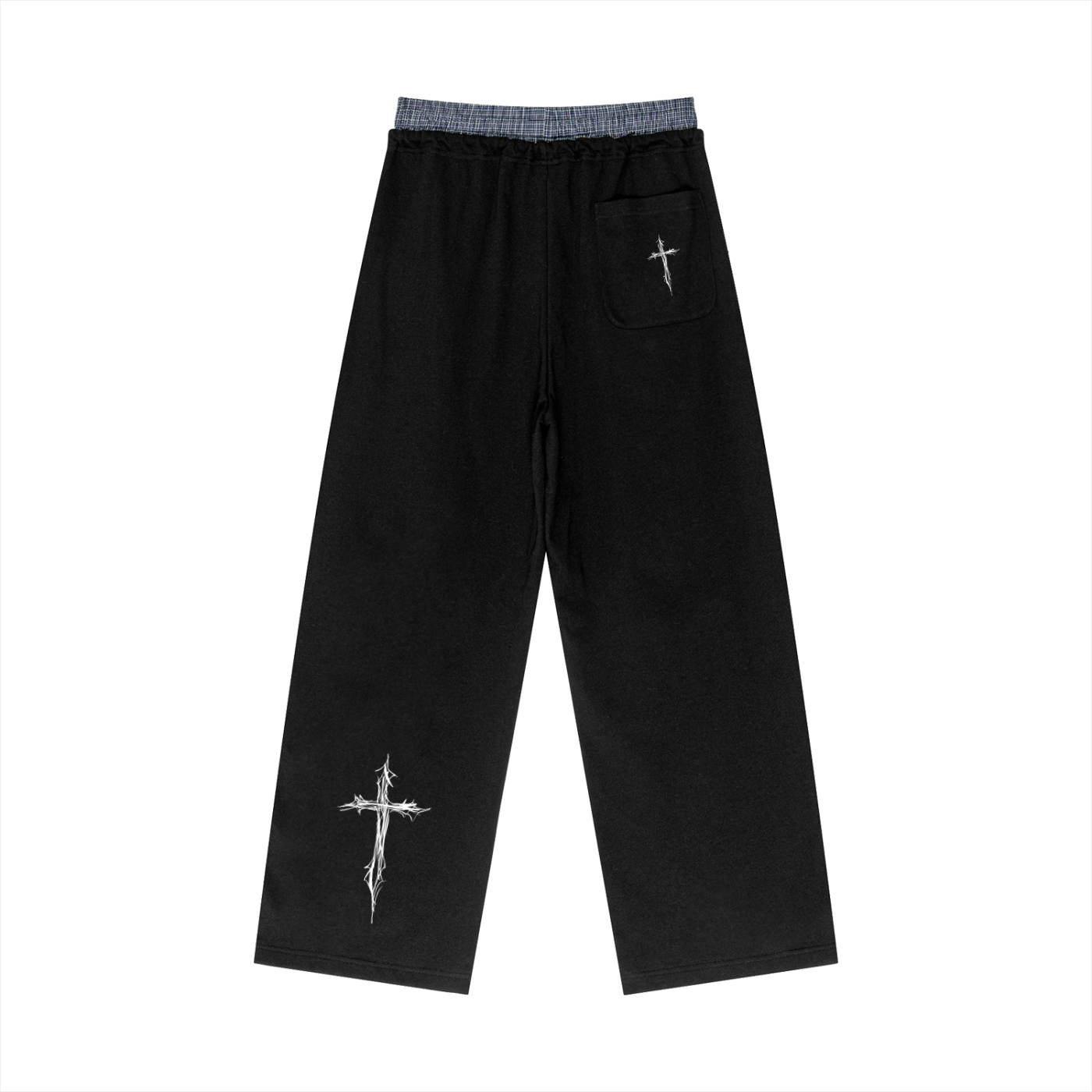 Cross Contrast Waist Pants